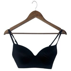 Soma Enbliss Wireless Black Bra Stretchy Modest Comfort Size 34C
